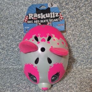 Pink and Gray Kids Bike & Skate Helmet